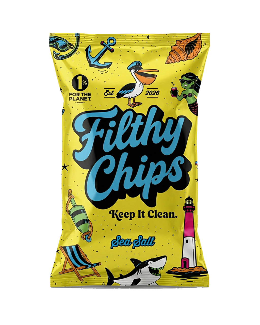 Filthy Chips Kettle Potato Chips made with Avocado Oil, Sea Salt 2oz