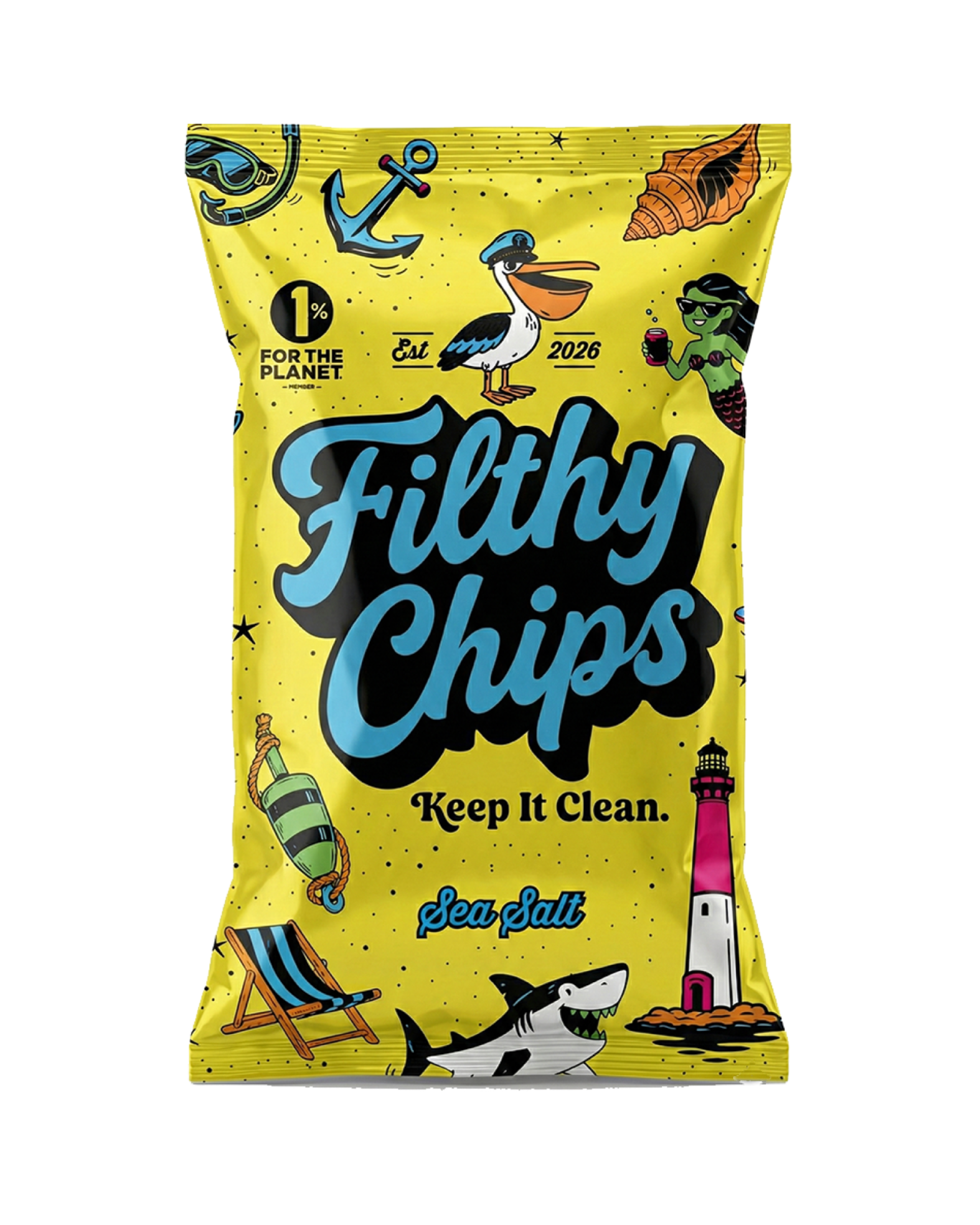 Filthy Chips Kettle Potato Chips made with Avocado Oil, Sea Salt 2oz