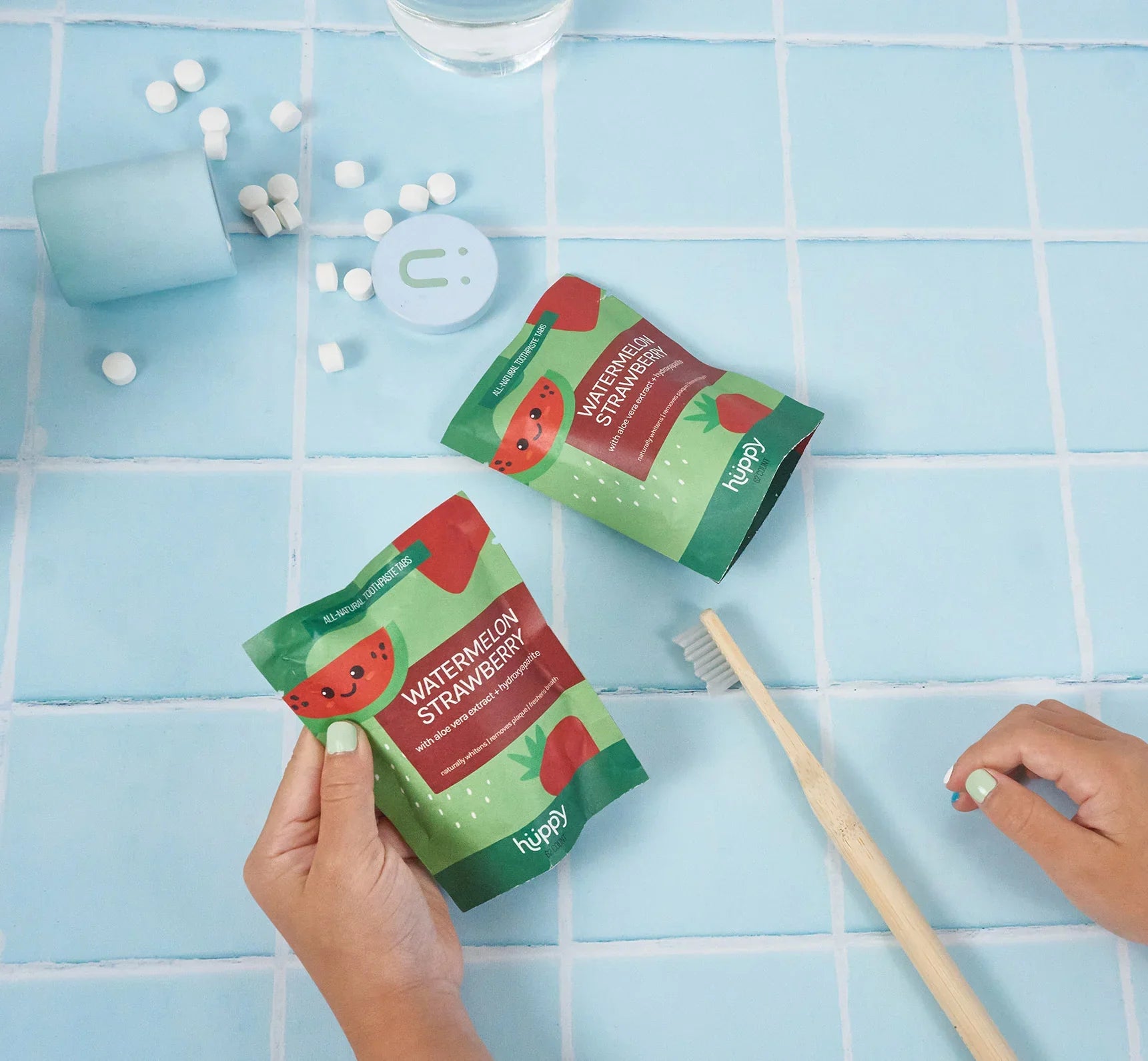 Huppy - Toothpaste Tablets - Watermelon Strawberry