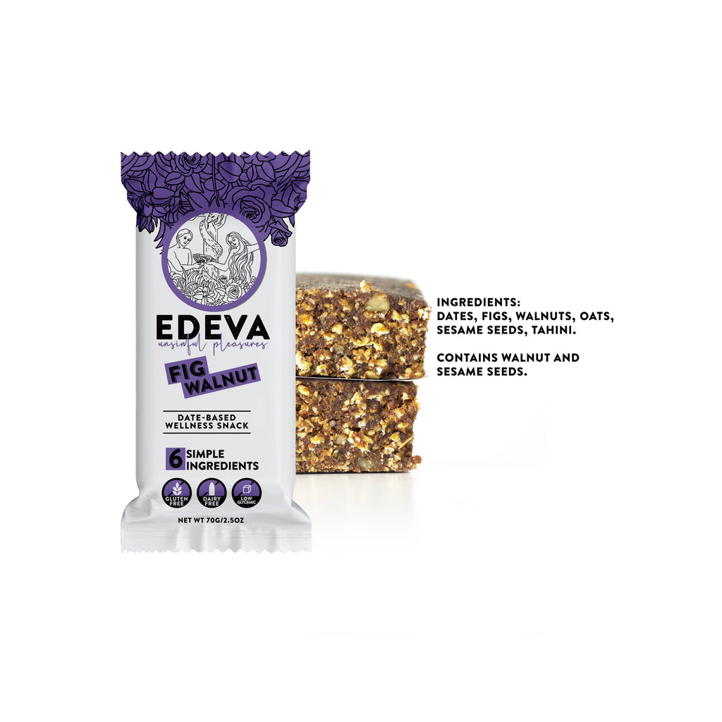 Edeva Snacks Fig Walnut Bar 2.5oz