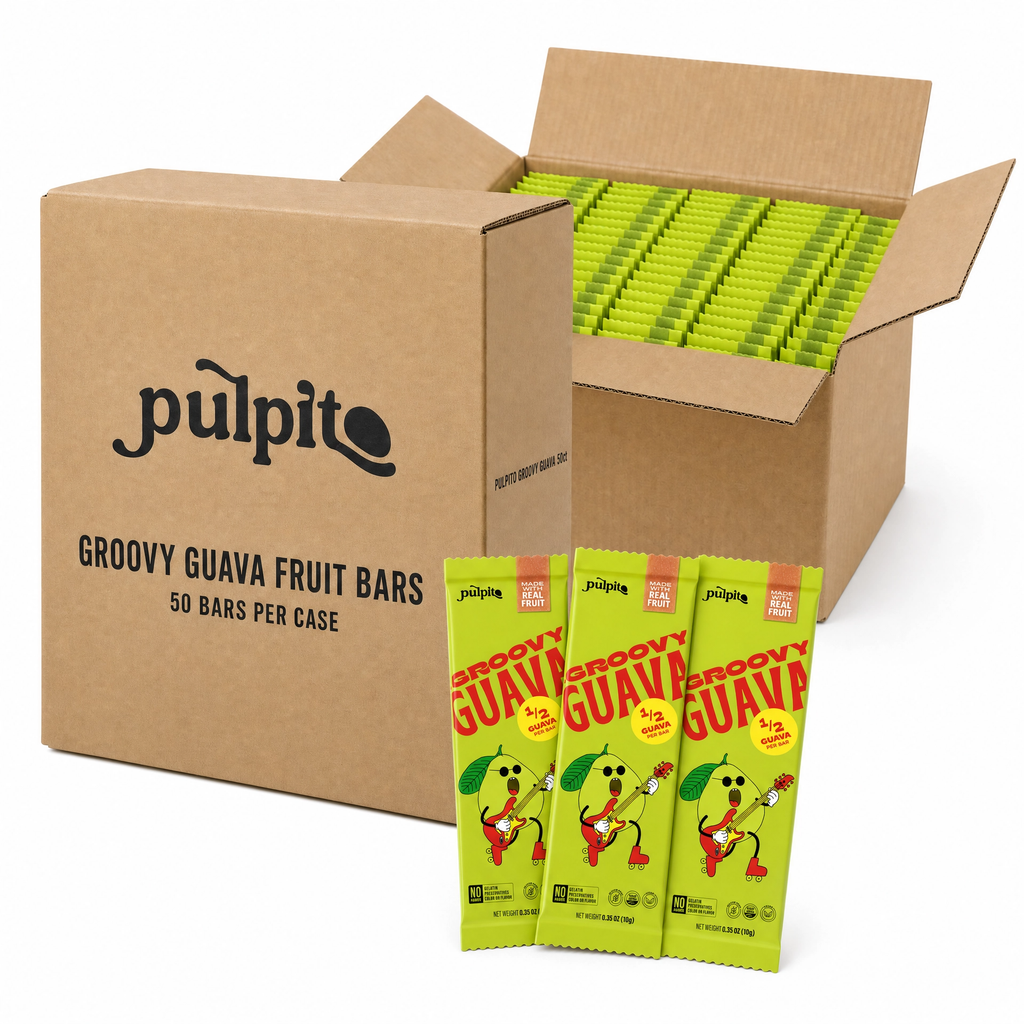 Pulpito Groovy Guava- Natural Fruit Snacks- Dried Fruit Bar 0.35 oz