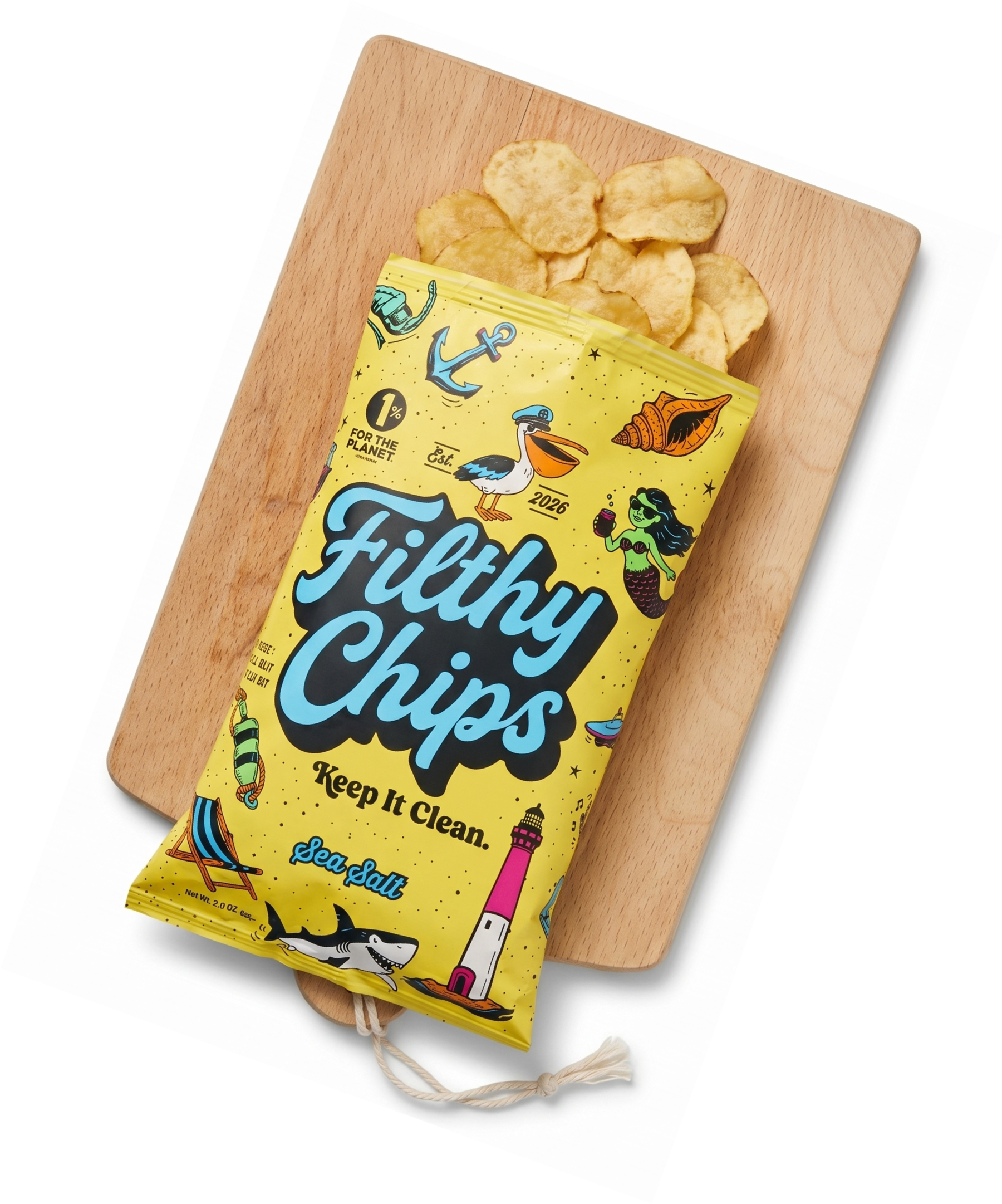 Filthy Chips Kettle Potato Chips made with Avocado Oil, Sea Salt 2oz