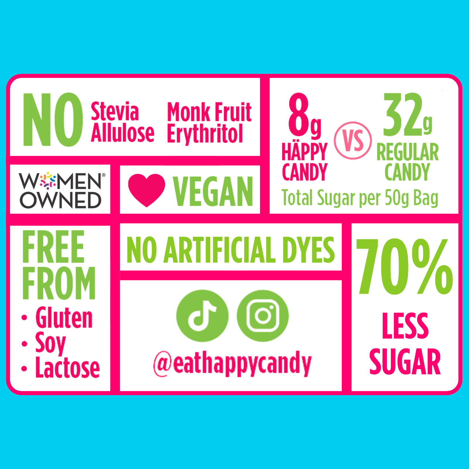 Häppy Candy - Gummy Hearts - Italian Summer 1.8 oz