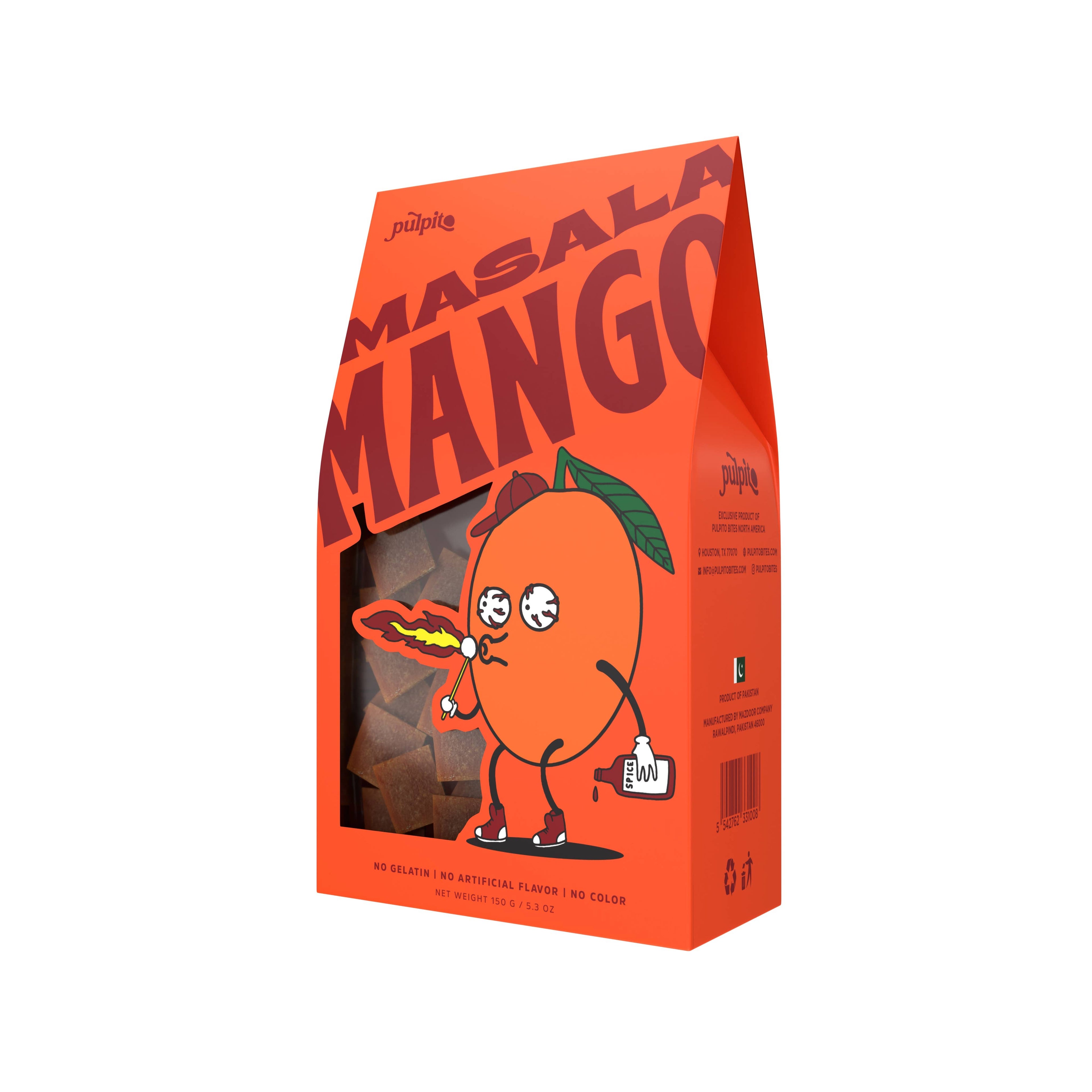 Pulpito Dried Fruit Bites Natural Fruit Snacks - Masala Mango
