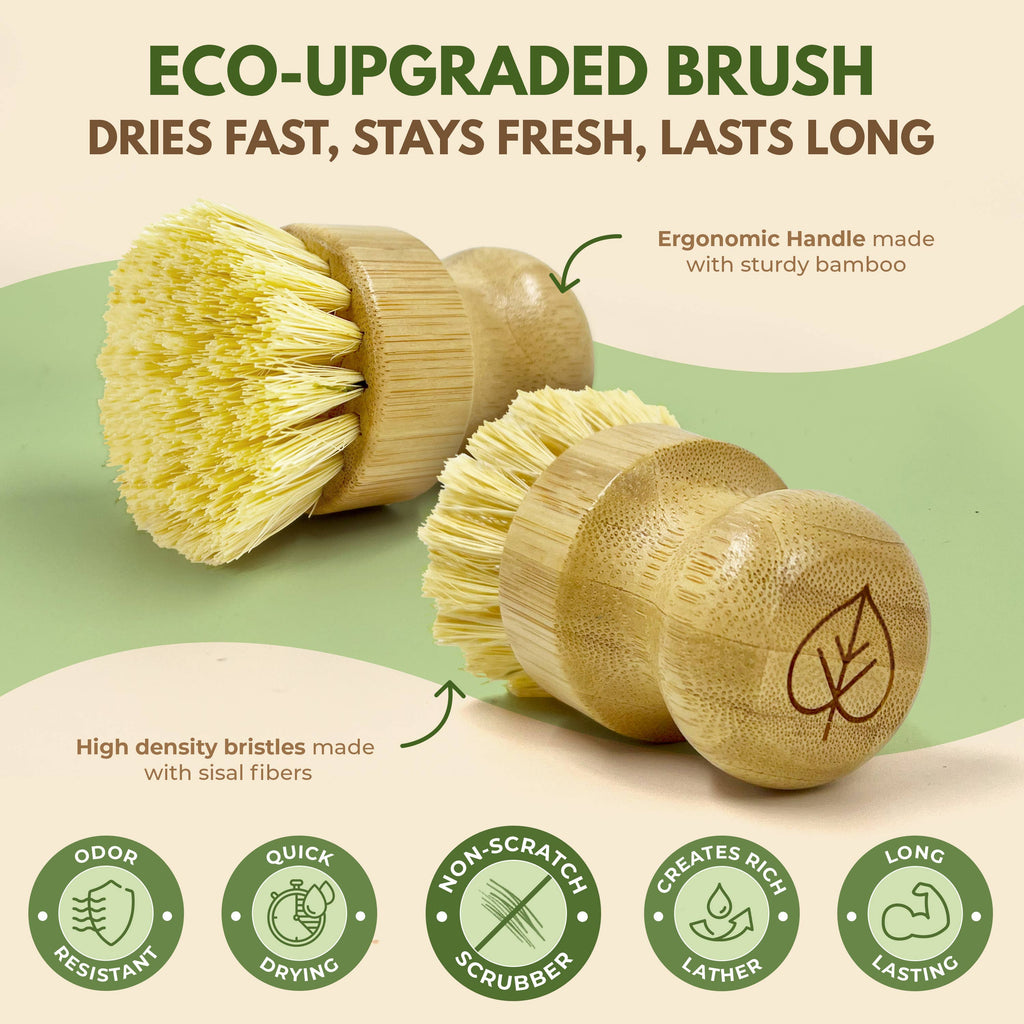 Natural Cleaning Bamboo Dish Brush