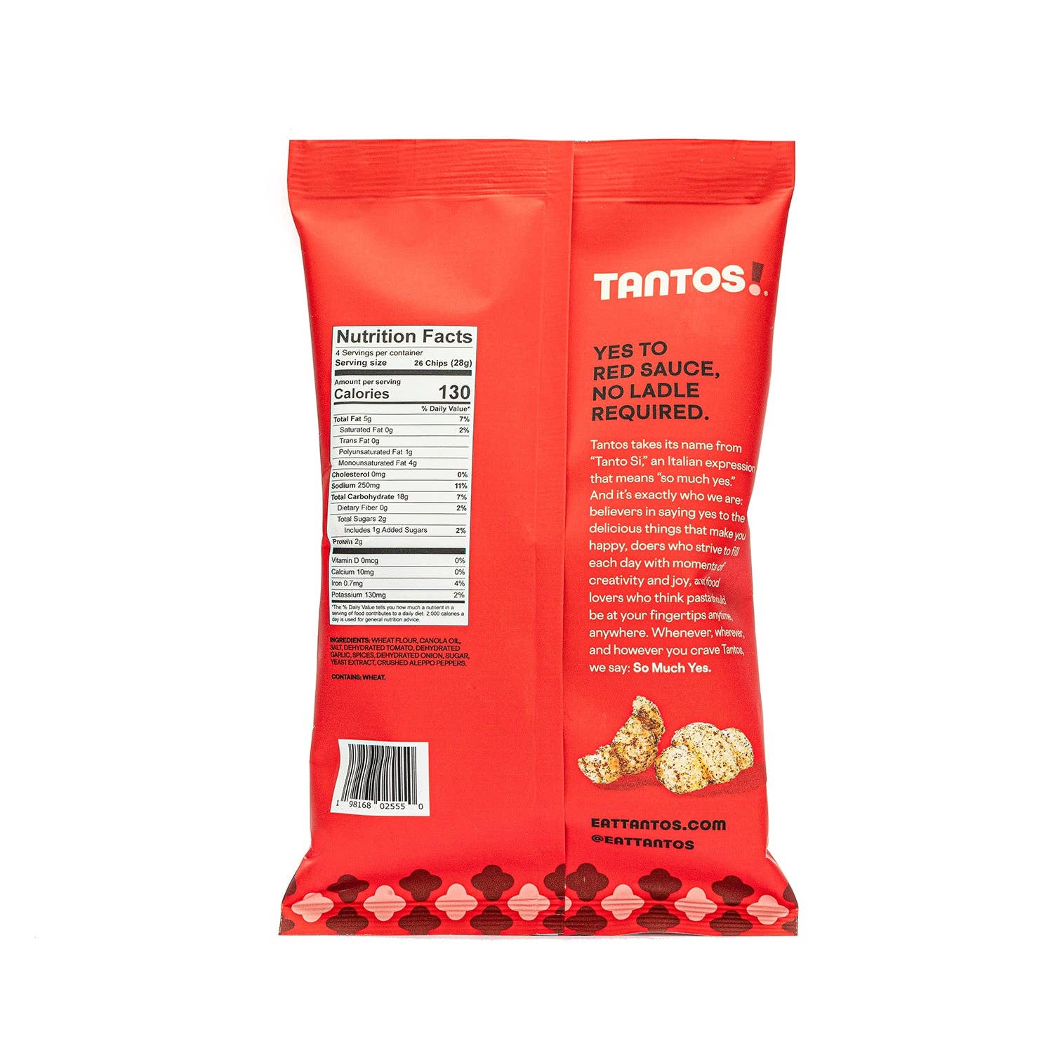 Tantos Puffed Pasta Crisps - Marinara - 1oz