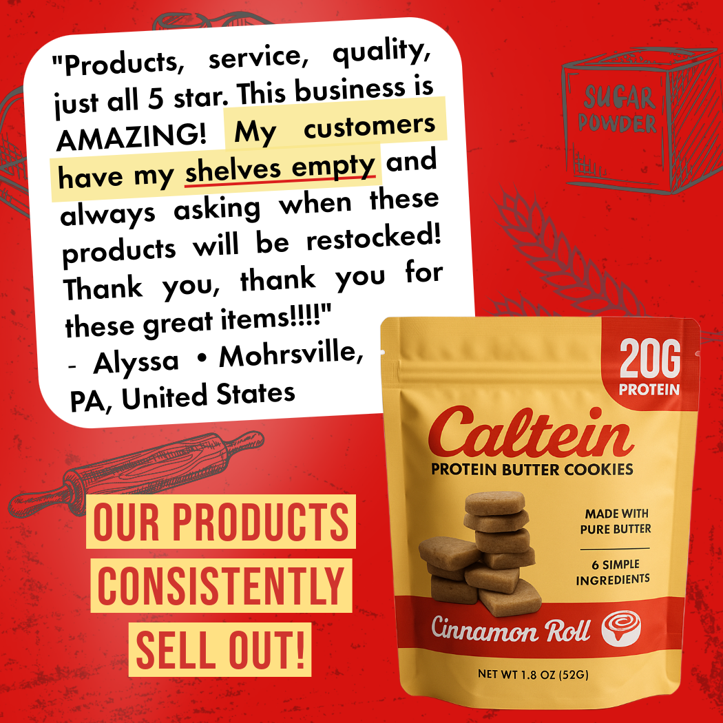 CalteinCinnamon Roll Protein Cookies | High Protein | Clean Label Snack