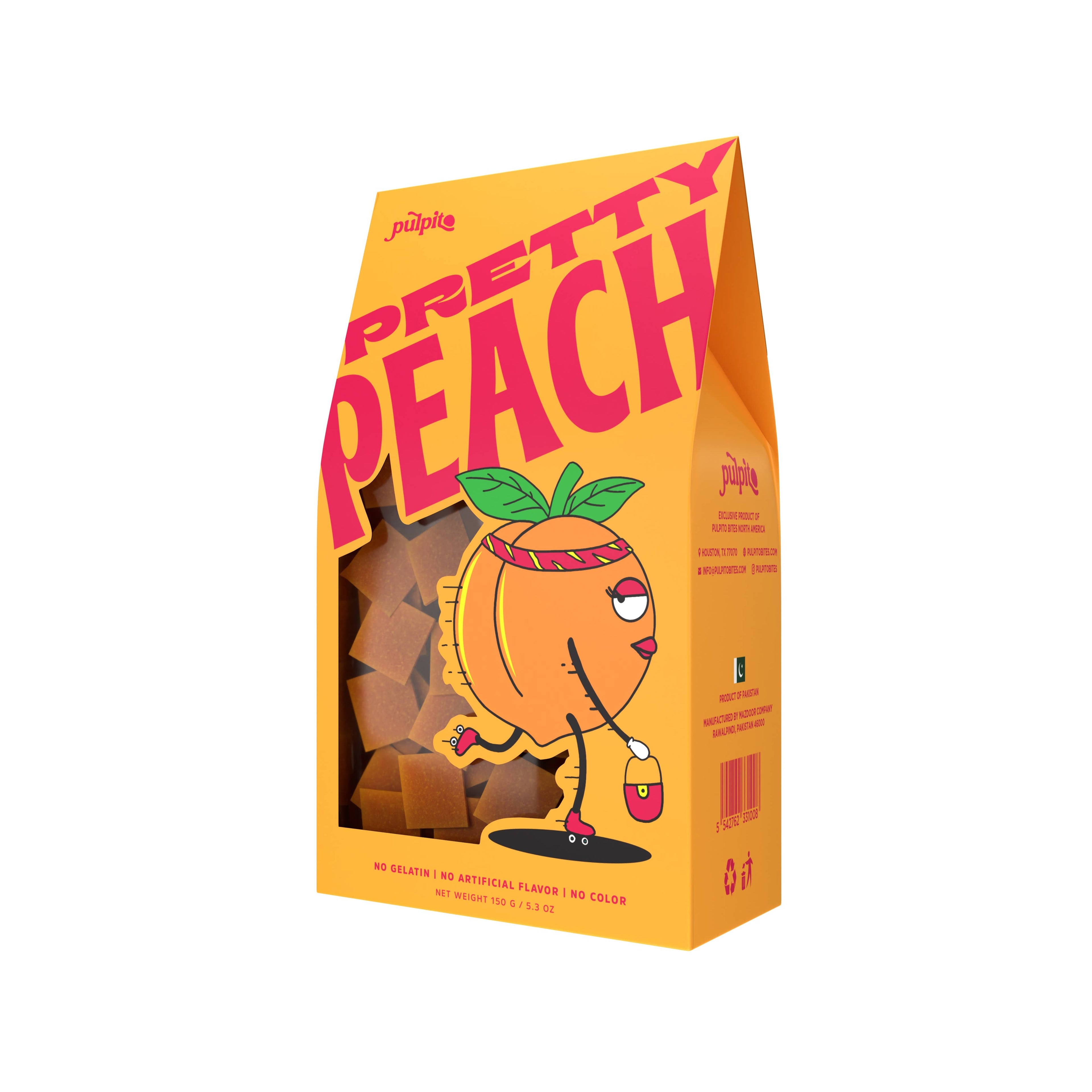 Pulpitos Pretty Peach  Natural Fruit Snacks Dried Fruit Bites