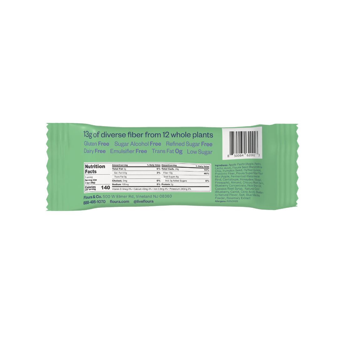 Floura - Blueberry Matcha Fiber Snack Bar 1.8oz