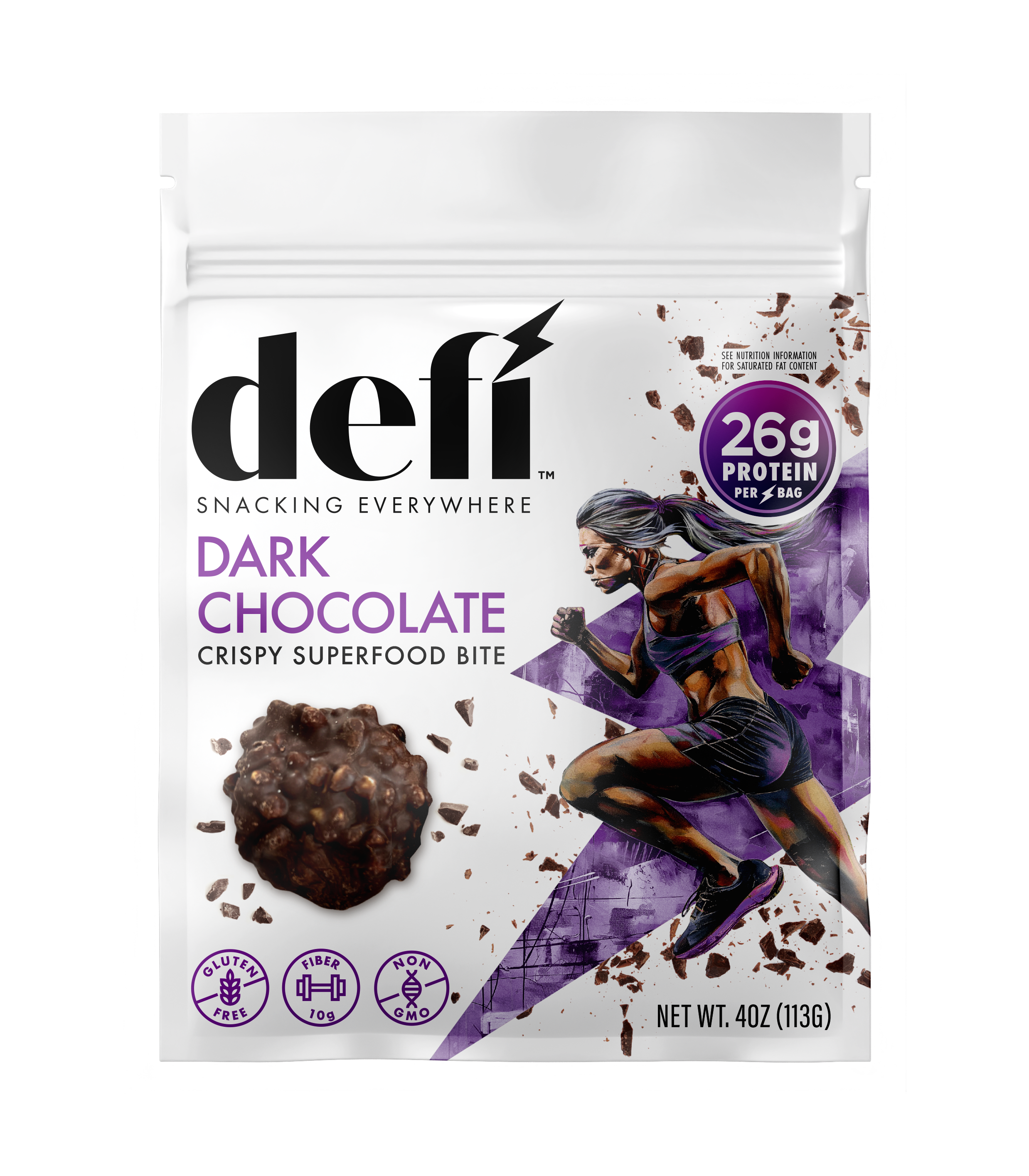 DEFI Dark Chocolate Crispy Superfood Bite 4oz