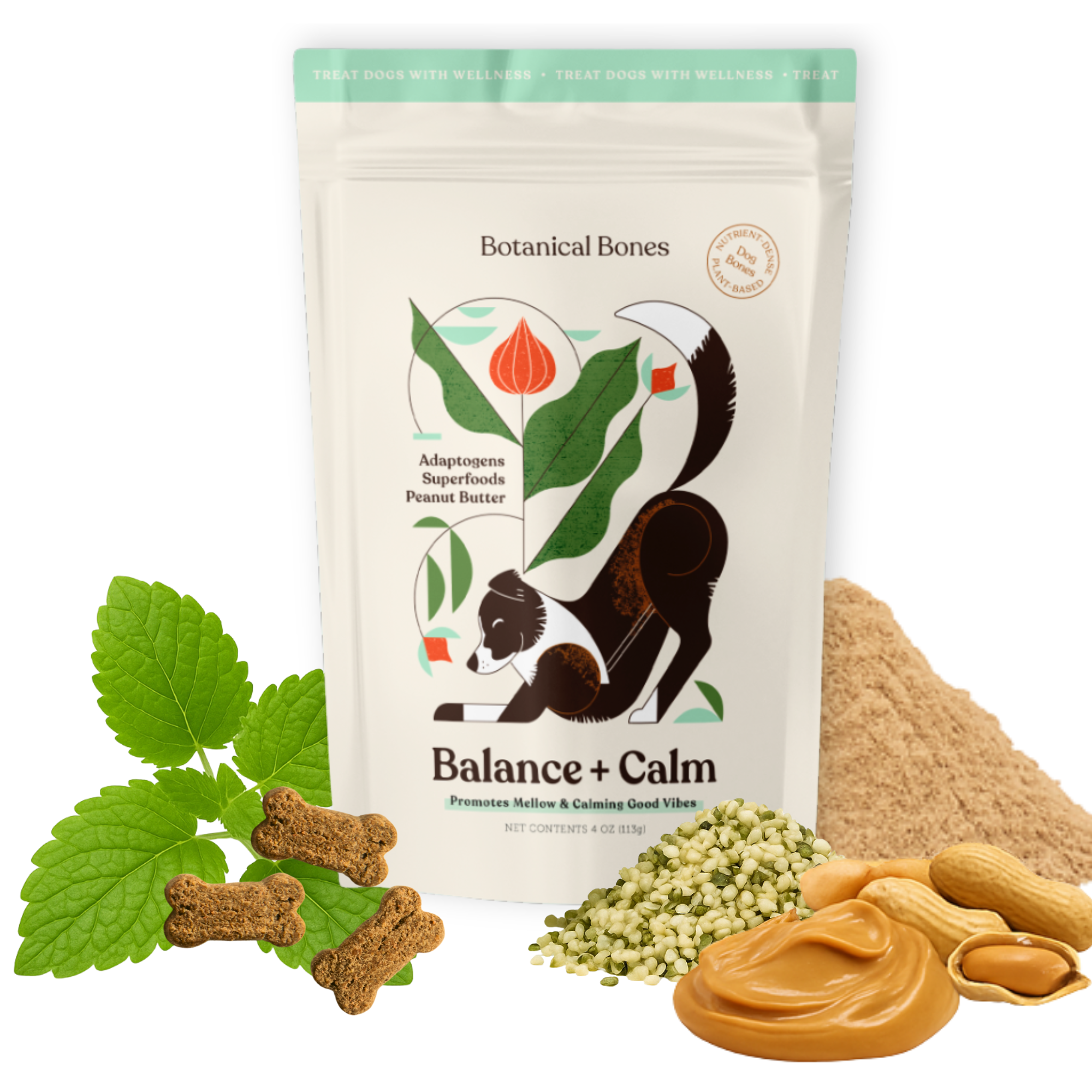 Botanical Bones - Balance + Calm Cookies - All Natural, Organic Dog Treats 5oz