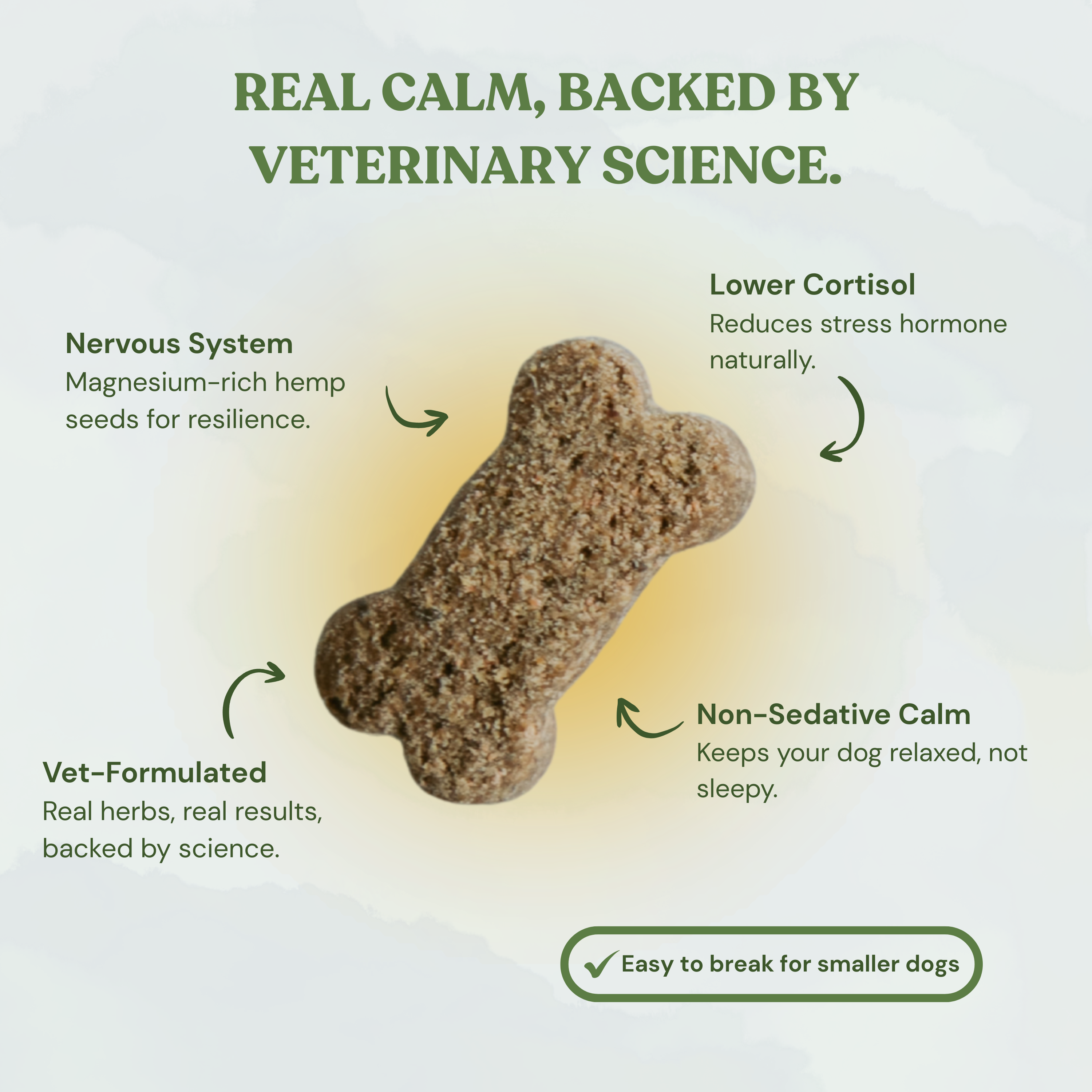 Botanical Bones - Balance + Calm Cookies - All Natural, Organic Dog Treats 5oz