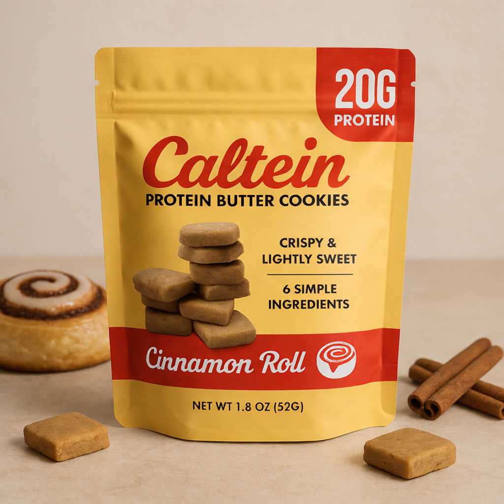 Caltein - Cinnamon Roll Cookies | High Protein | Clean Label Snack 1.8oz