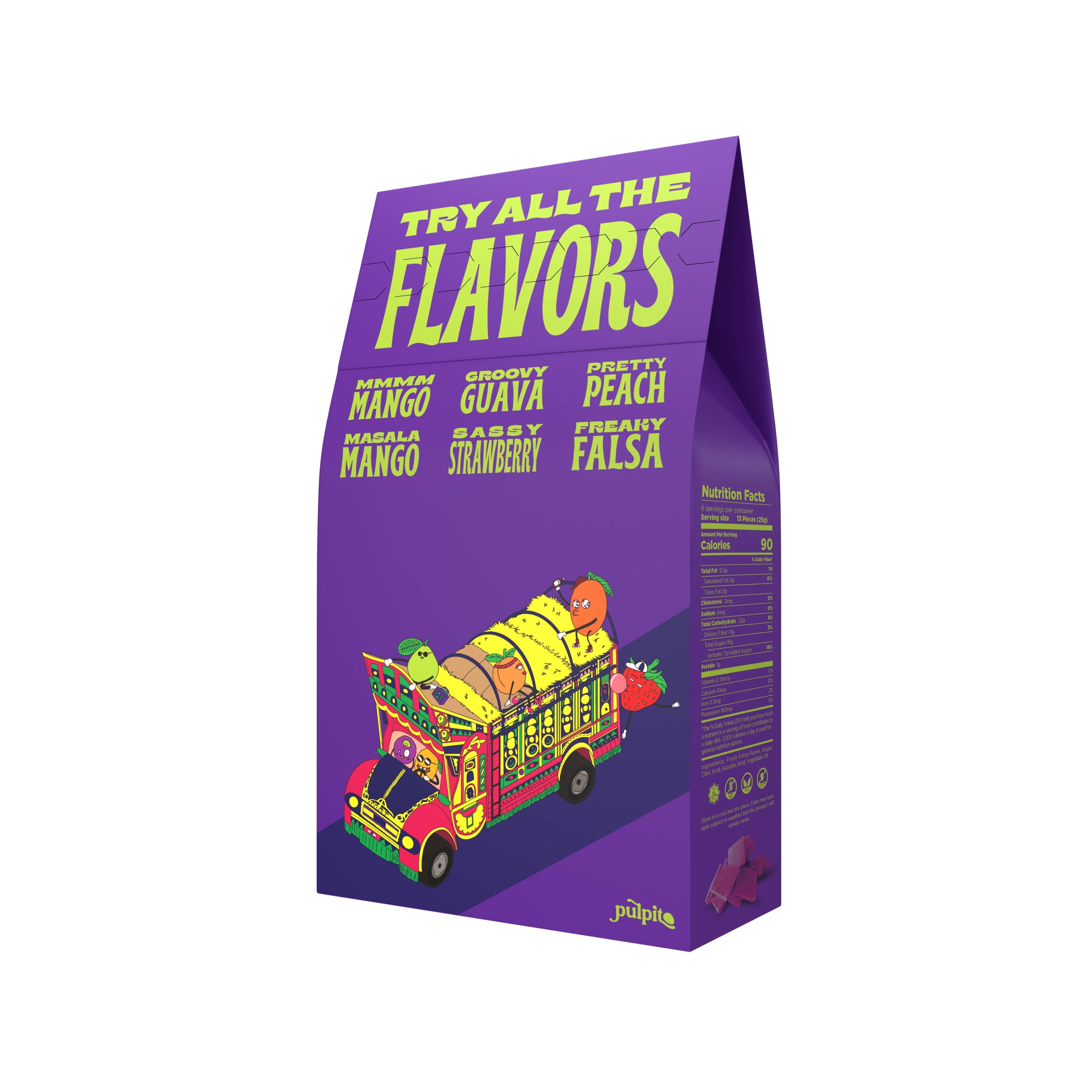 Pulpito Dried Fruit Bites Natural Fruit Snacks -Freaky Falsa (South-Asian Blueberry)