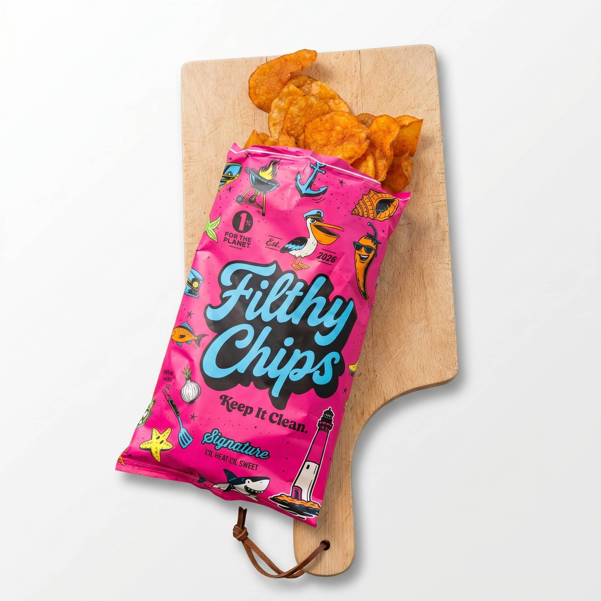 Filthy Chips Kettle Potato Chips made with Avocado Oil, Signature Lil Heat Lil Sweet 2oz