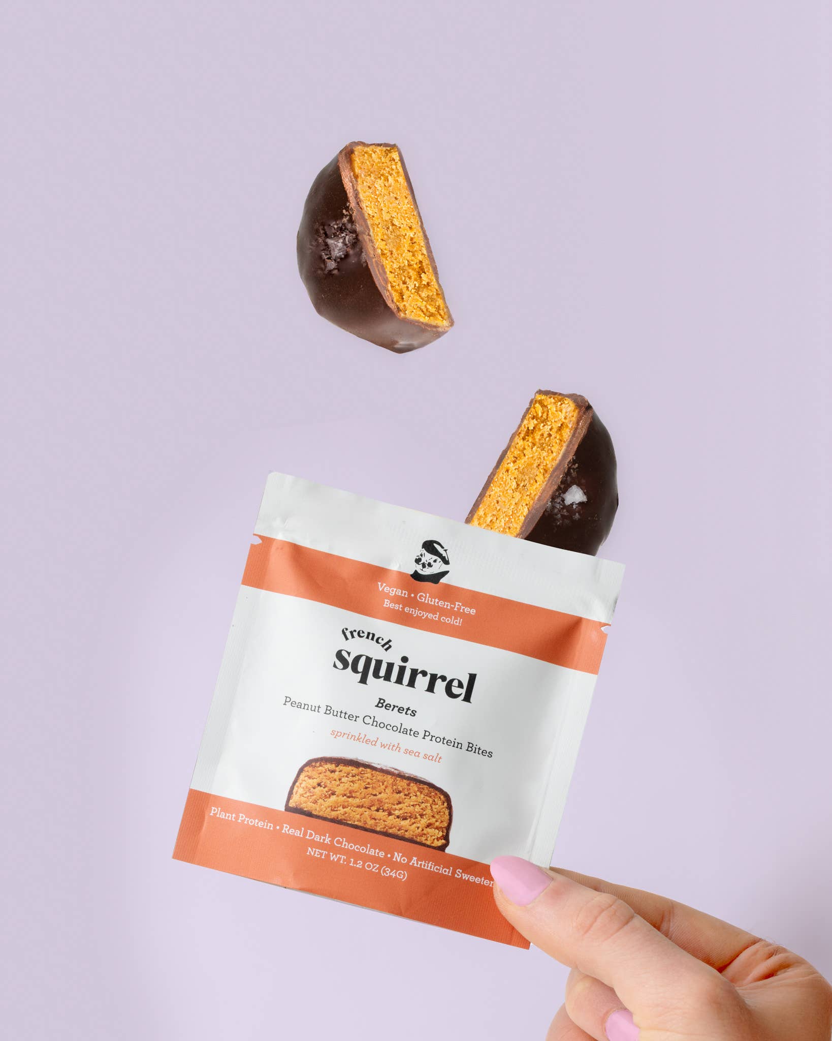 French Squirrel Berets Peanut Butter Chocolate Protein Bites