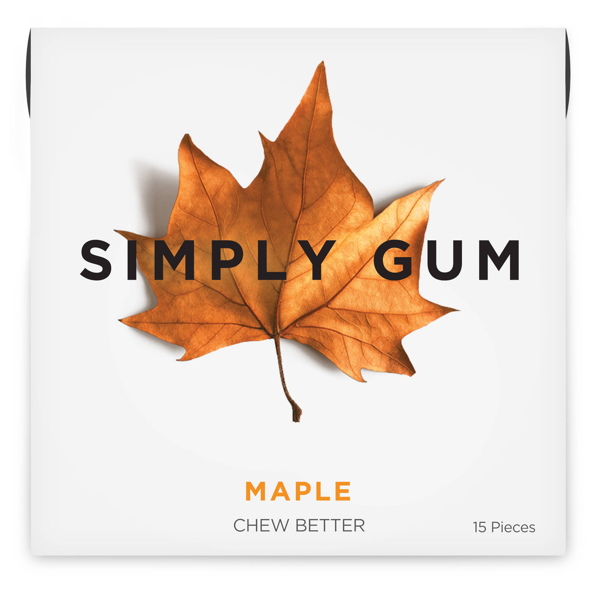 Simply Gum - Maple Chewing Gum 15 piece pack