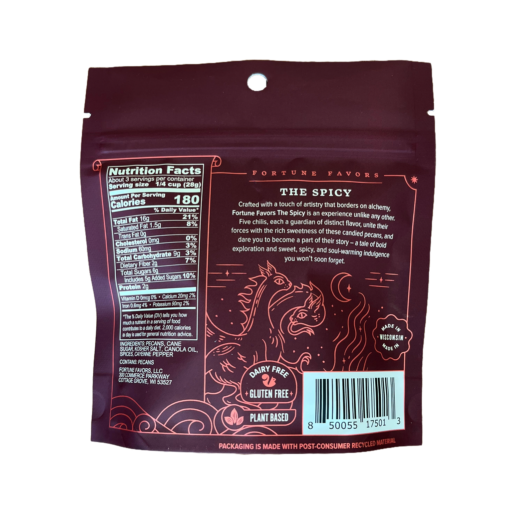 Fortune Favors The Spicy Candied Pecans 3.25 oz