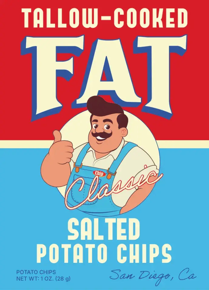 FAT Chips Classic Tallow Cooked 1oz