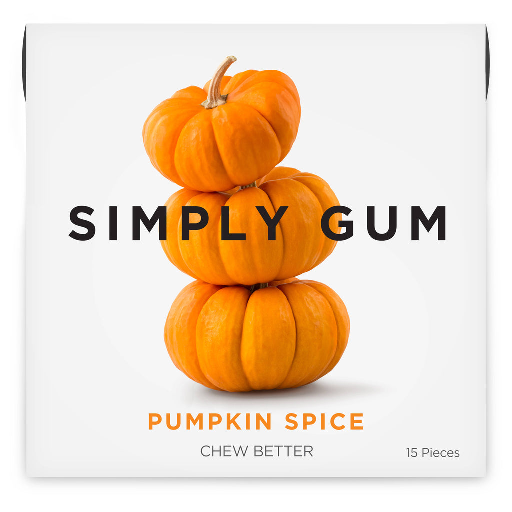 Simply Gum - Pumpkin Spice Chewing Gum -15 pack