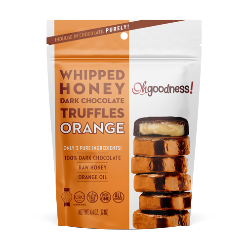 Oh Goodness Whipped Honey Chocolate Truffles - Orange 4.4oz