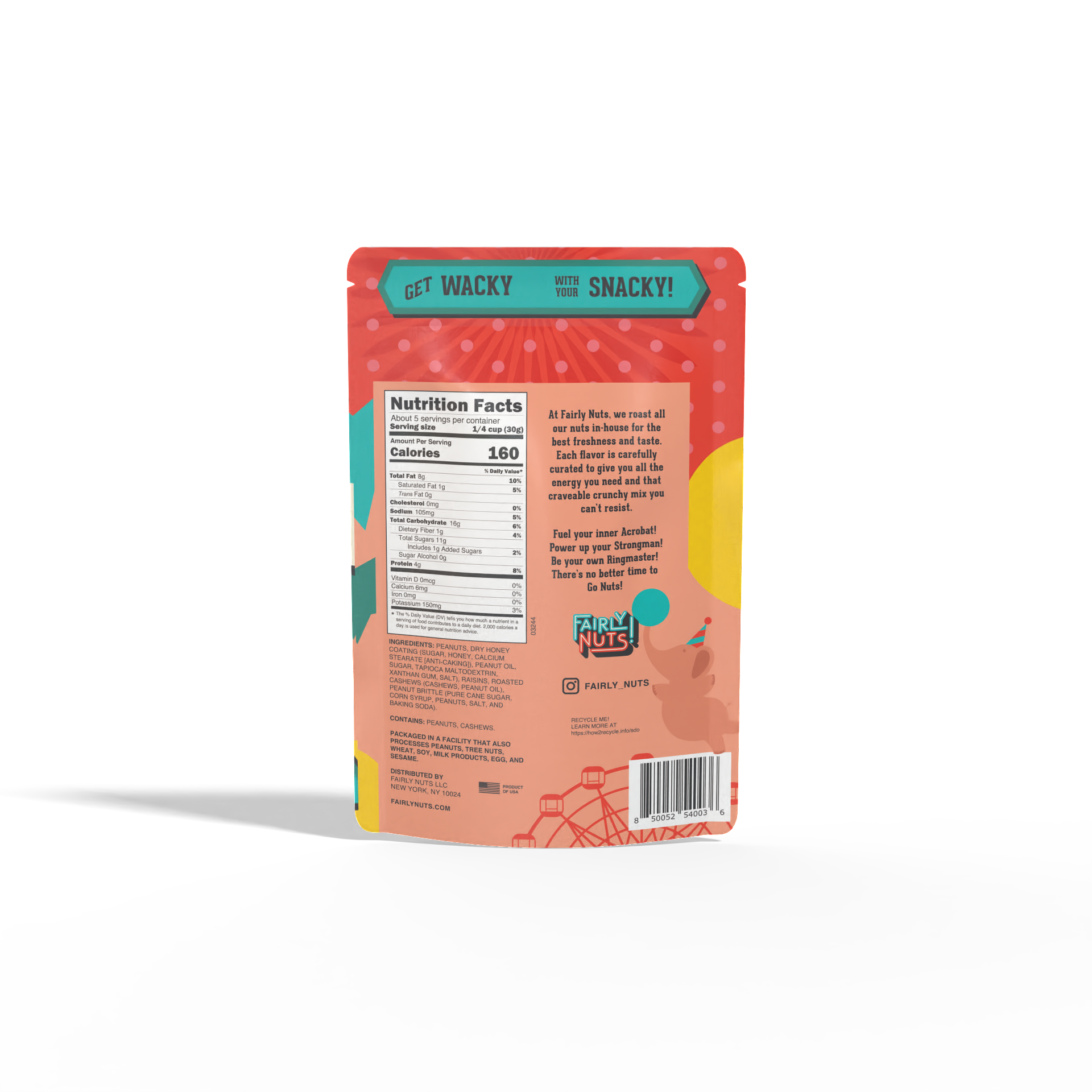 Fairly Nuts - Honey Nut Carnival Trail Mix
