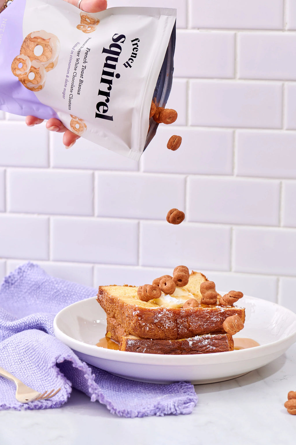 French Squirrel French Toast Bisous: White Chocolate PB Clusters