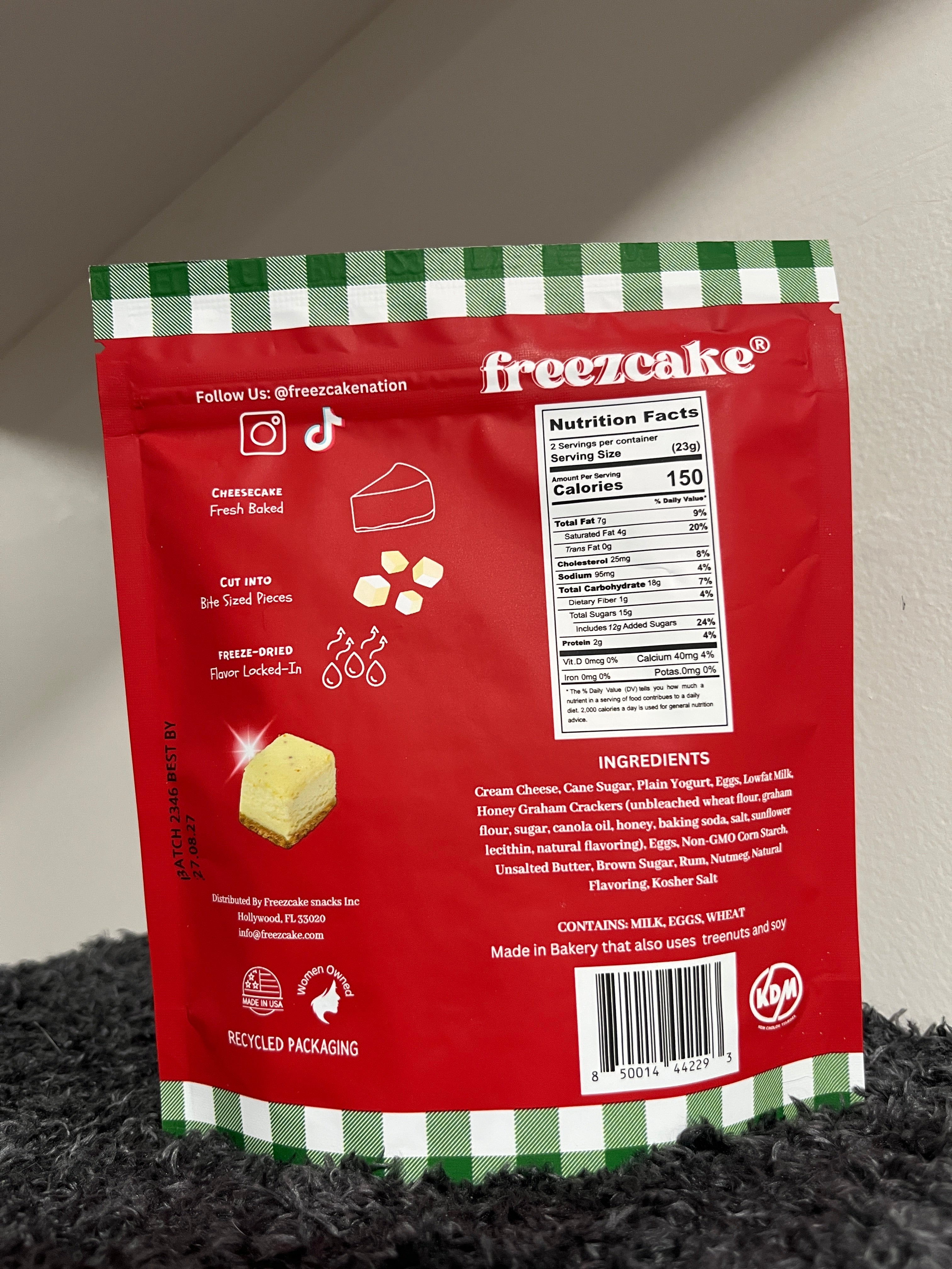 Freezcake Freeze-dried Cheescake - Eggnog Cheescake