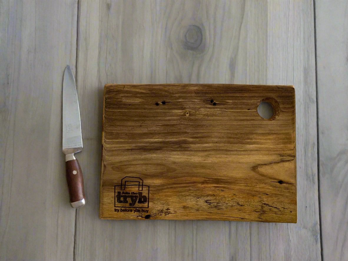 Join The Tryb - Cutting Board made from reclaimed lumber