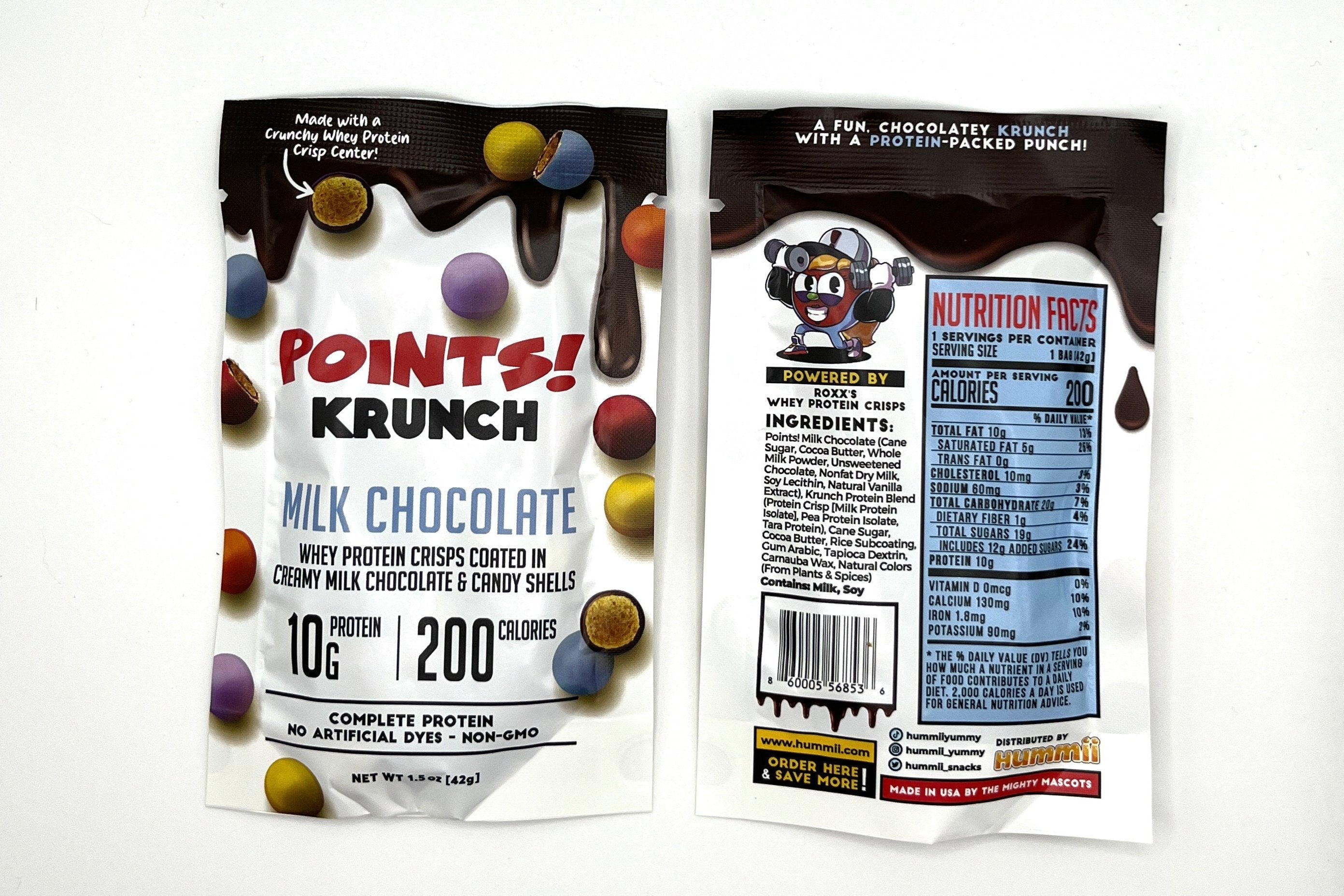 Points! Krunch - Whey Protein Crisps Milk Chocolate in Candy Shells