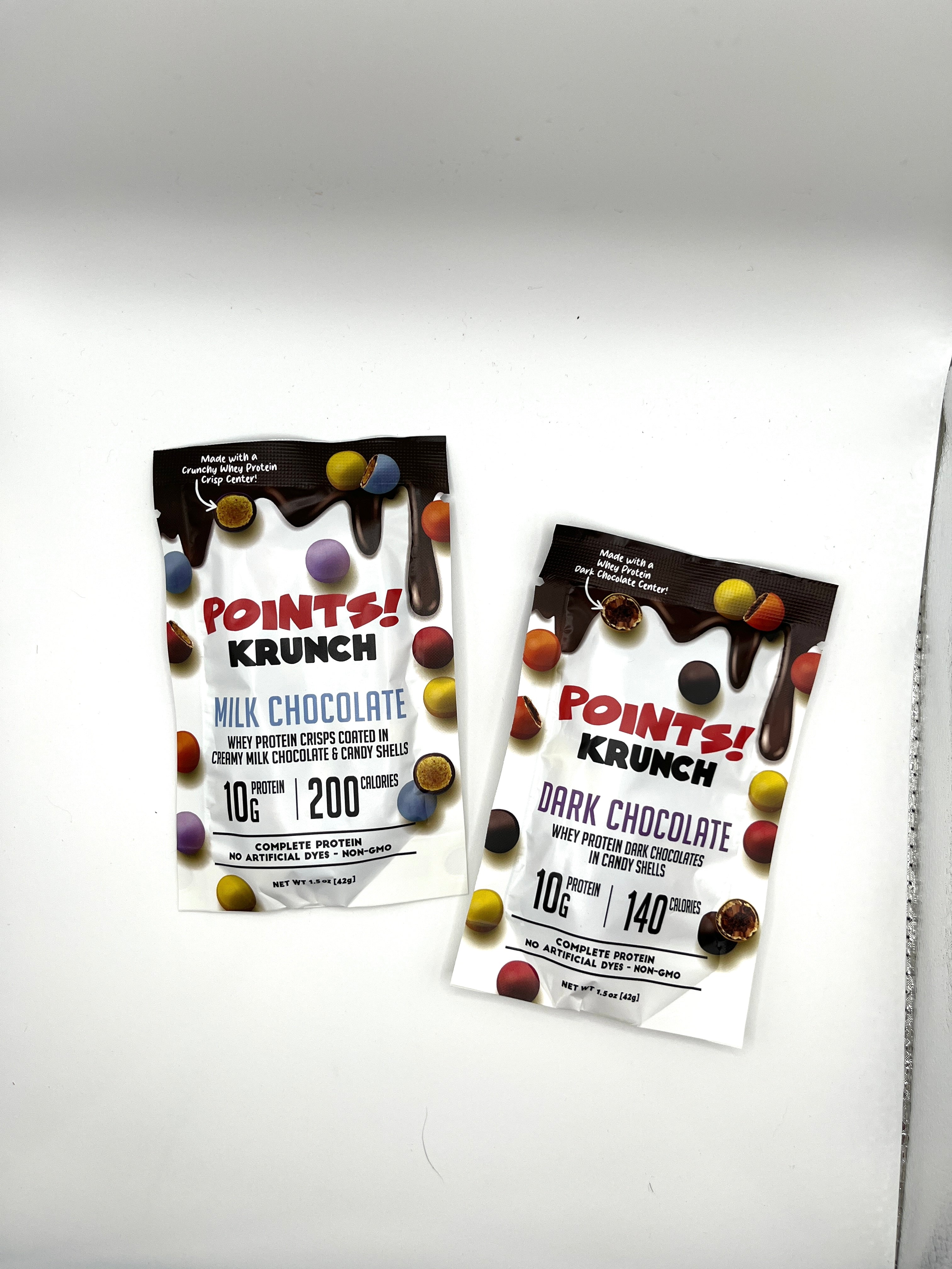 Points! Krunch - Whey Protein Crisps Milk Chocolate in Candy Shells