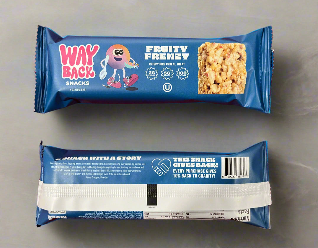 Wayback Snacks - Fruity Frenzy Crispy Rice Cereal Treat