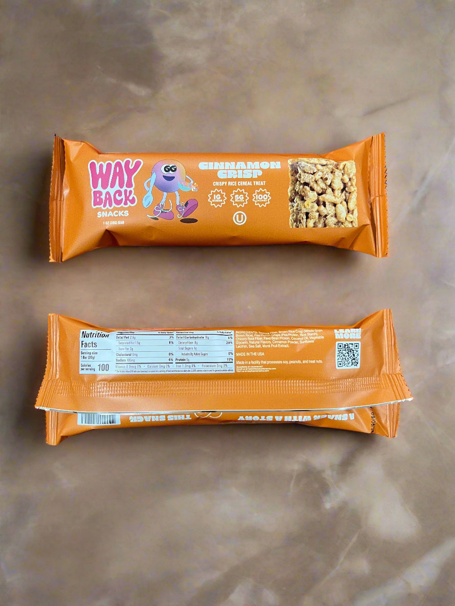 Wayback Snacks - Cinnamon Crisp Crispy Rice Cereal Treat