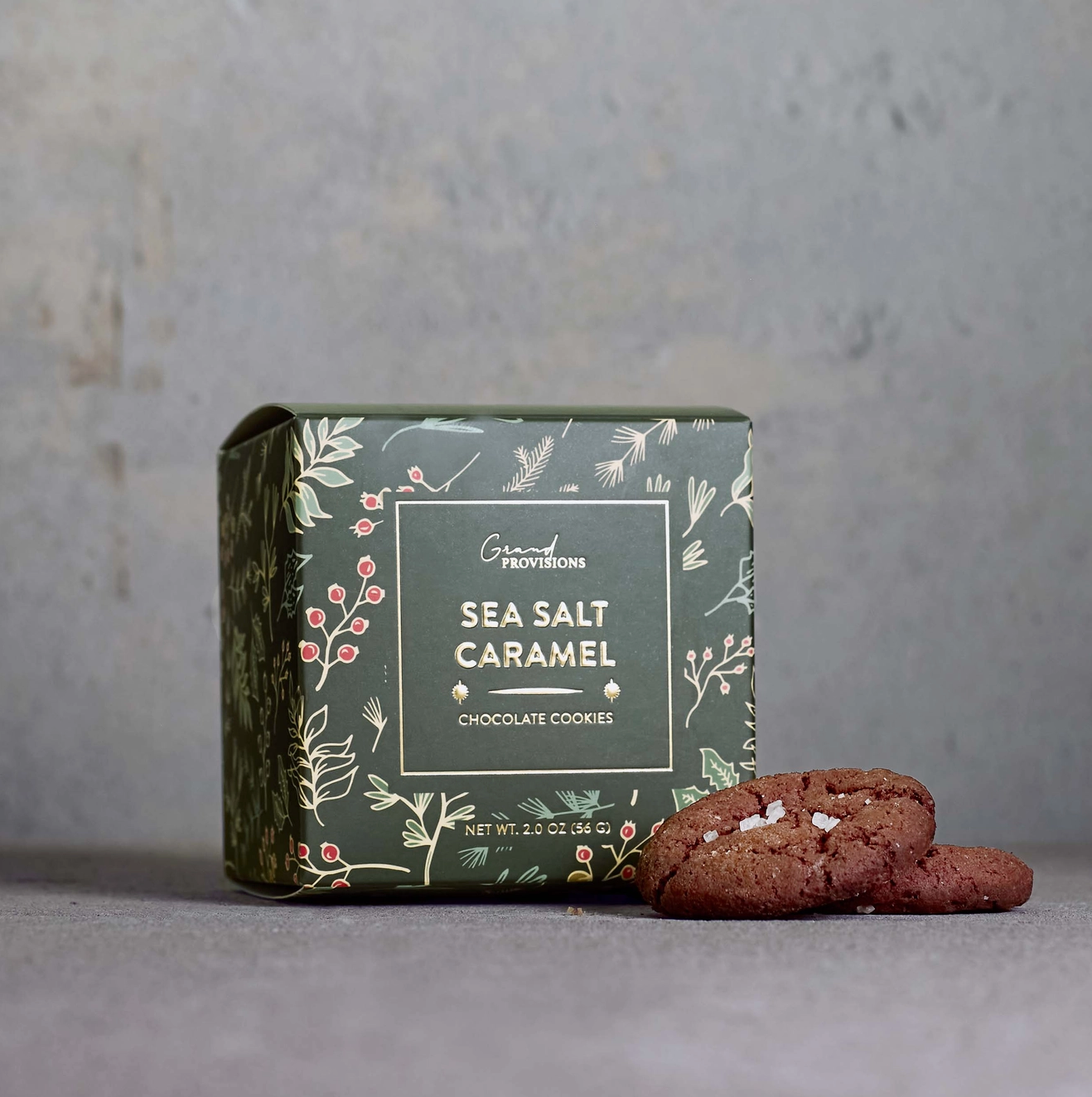 Grand Provisions - Holiday Sea Salt Caramel Cocoa Cookies (2 oz)