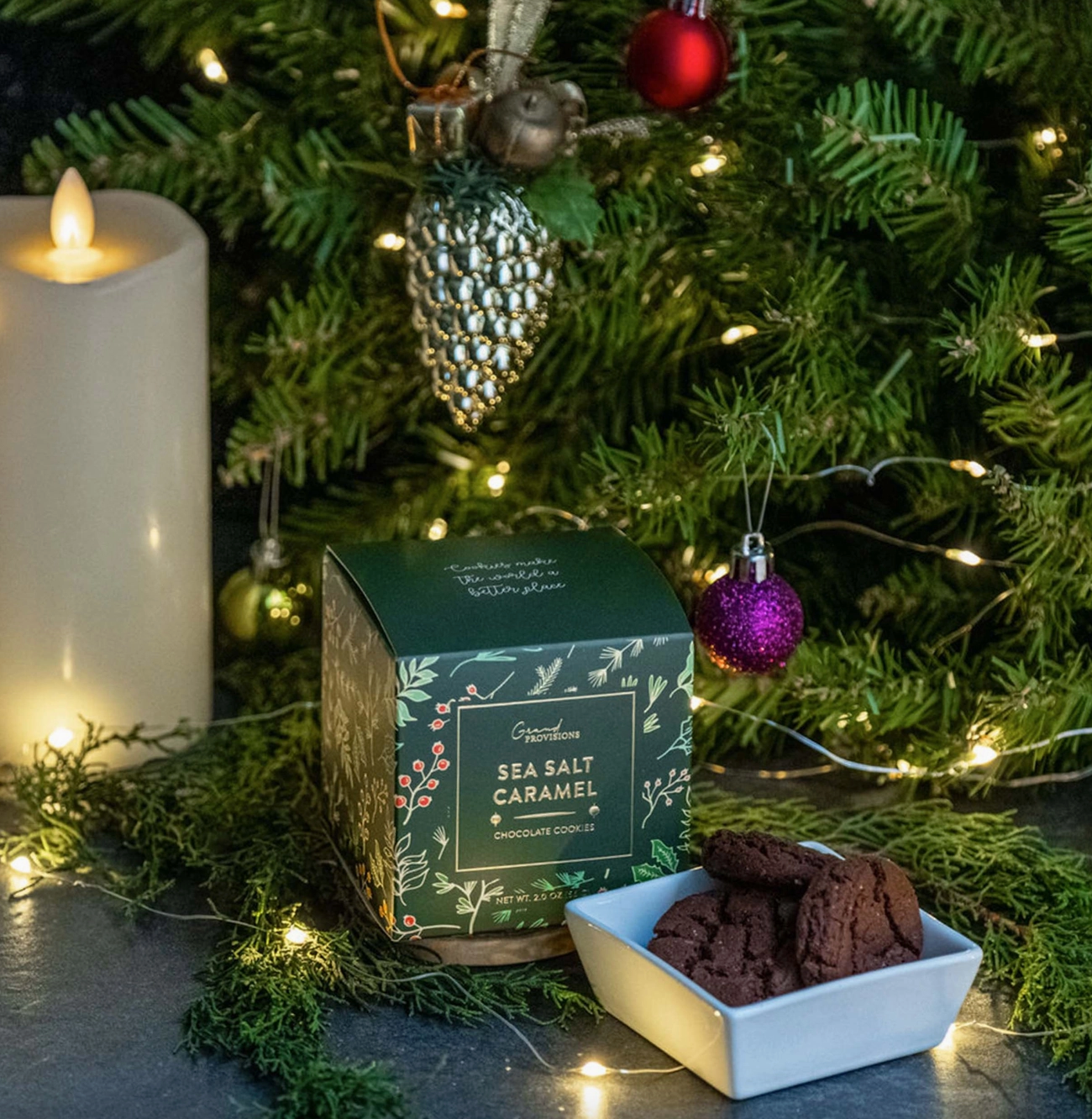 Grand Provisions - Holiday Sea Salt Caramel Cocoa Cookies (2 oz)