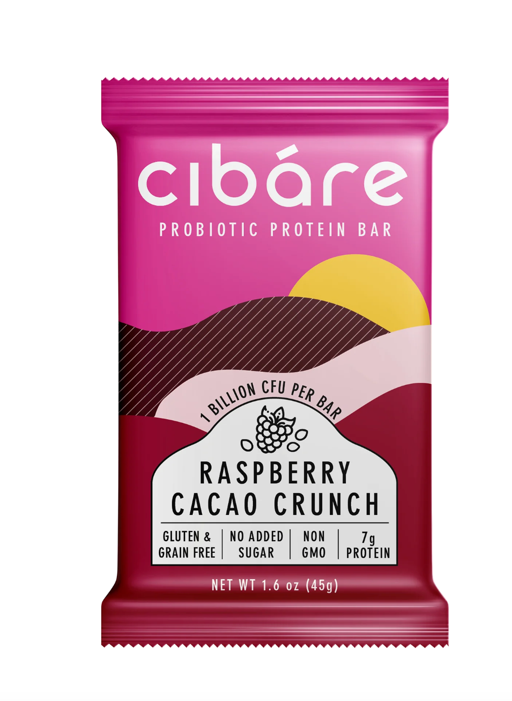 Cibare Foods - Raspberry Cocoa Crunch Probiotic Protein Bar