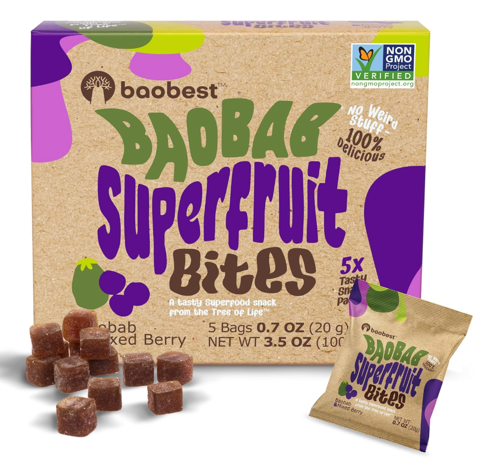 Baobab Superfruit Bites - Mixed Berry  3.5oz