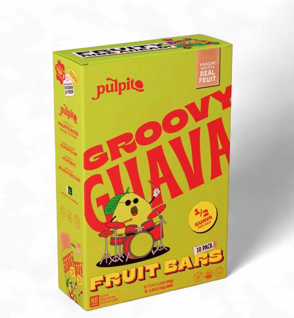 Pulpito - Natural Fruit Bar Snack, Groovy Guava 10pk. 3.5oz