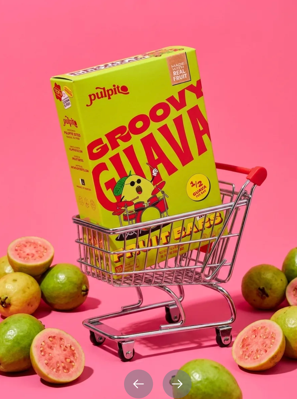 Pulpito - Natural Fruit Bar Snack, Groovy Guava 10pk. 3.5oz