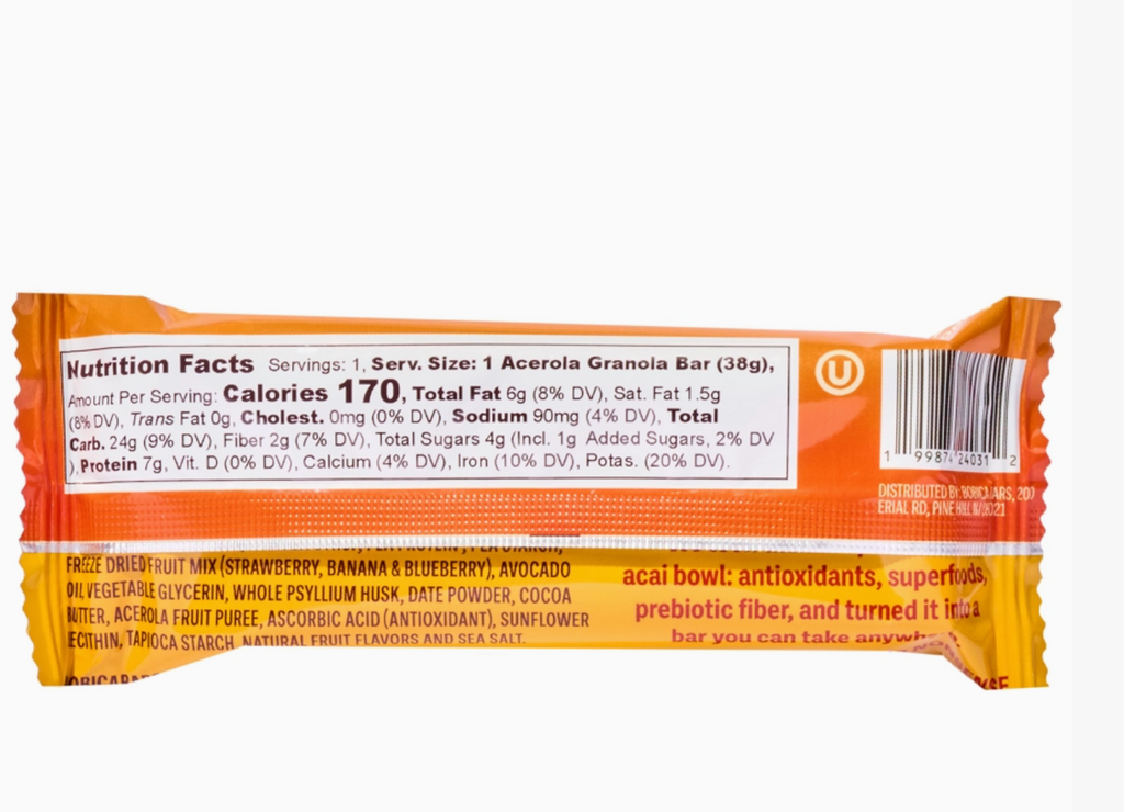 Bobica Bars Acerola Cherry Glazed Granola Bar 1.34 oz