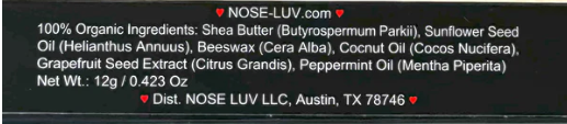 Nose Luv - Organic Dry Nose Relief