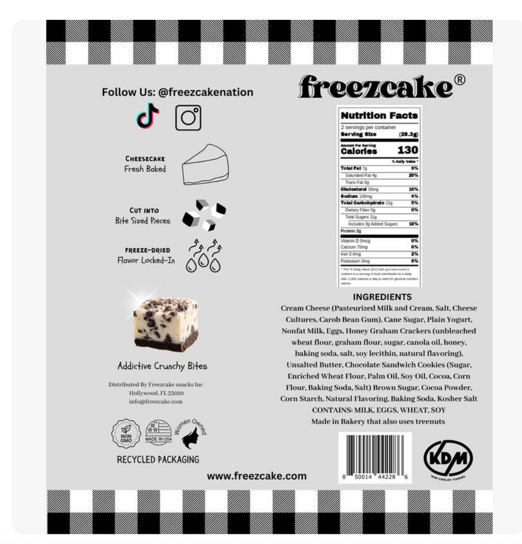 Freezcake -  Freeze-Dried Cookies n' Cream Cheesecake Bites