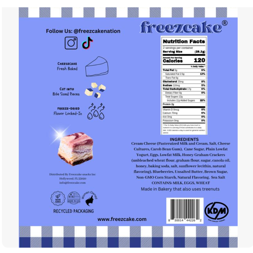 Freezcake - Blueberry Cheesecake 2oz