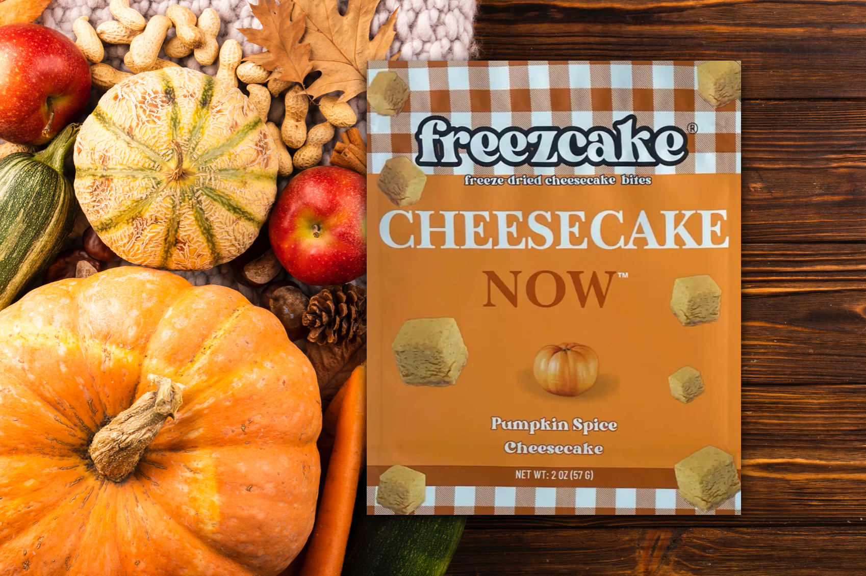 Freezcake Pumpkin Spice Freeze-dried Cheesecake 2oz
