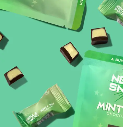 Nebula Snacks Minty Way Filled Dark Chocolate Bites
