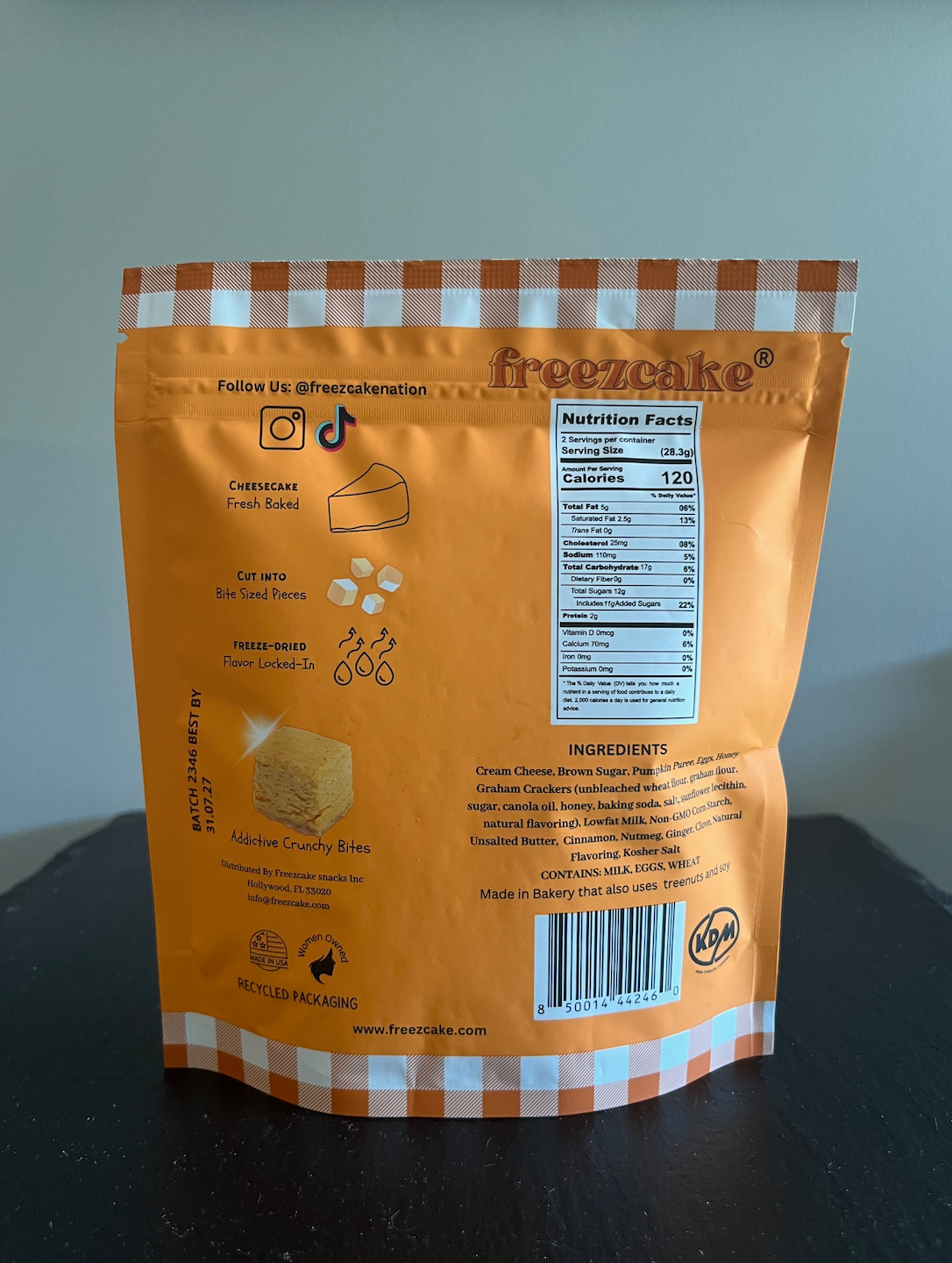 Freezcake Pumpkin Spice Freeze-dried Cheesecake 2oz