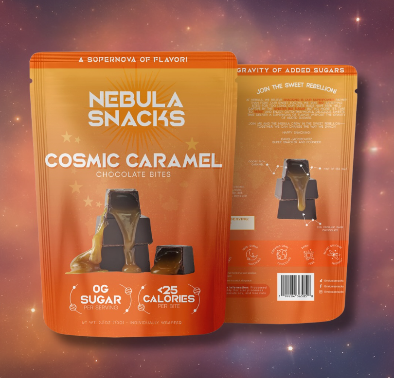 Nebula Snacks Cosmic Caramel Filled Dark Chocolate Bites 2.2oz