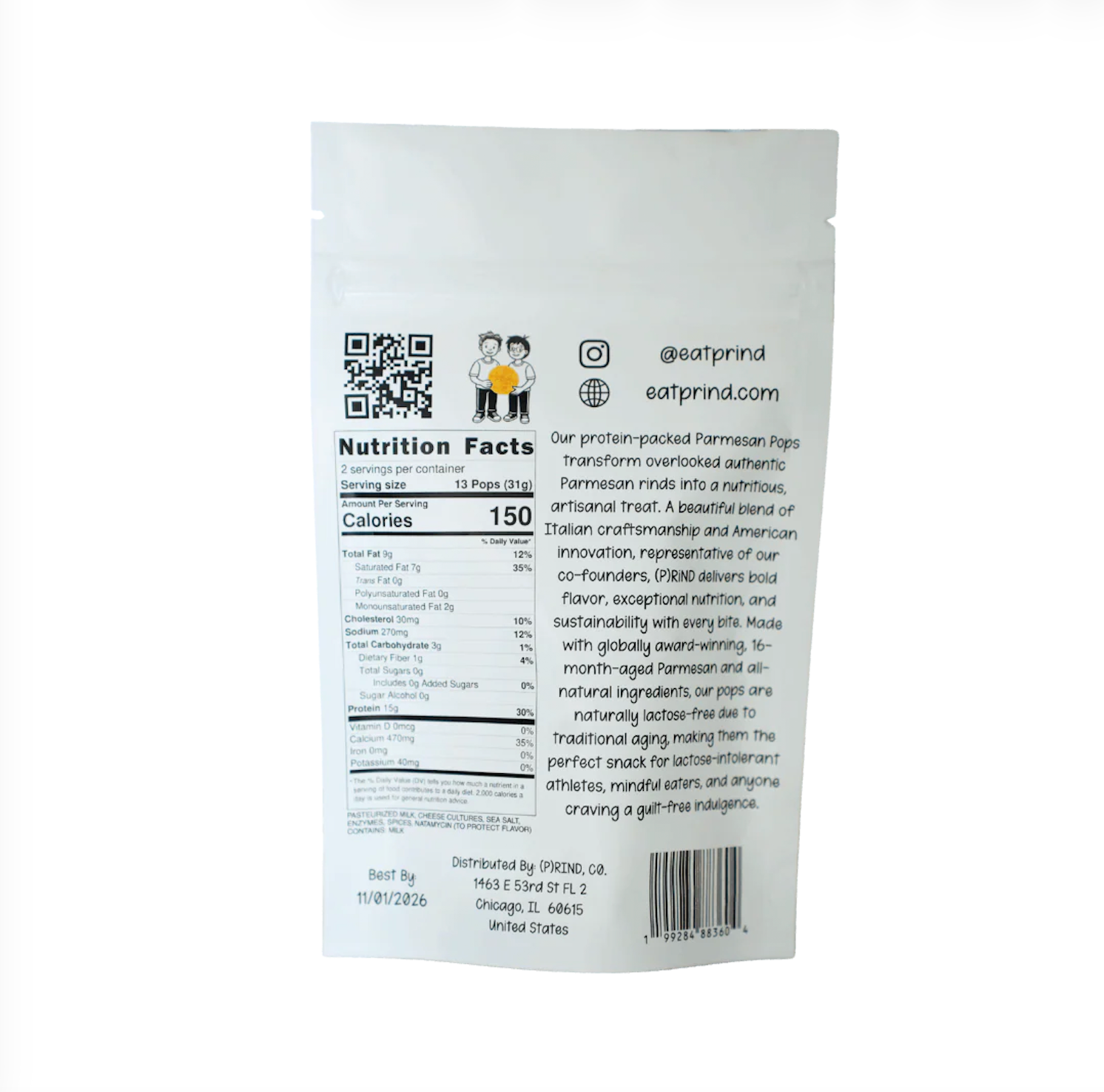 (P)rind Rustic Rosemary Parmesan Pops 4oz