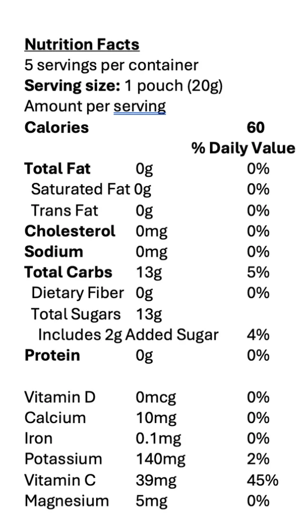 Baobab Superfruit Bites - Raspberry 3.5 oz