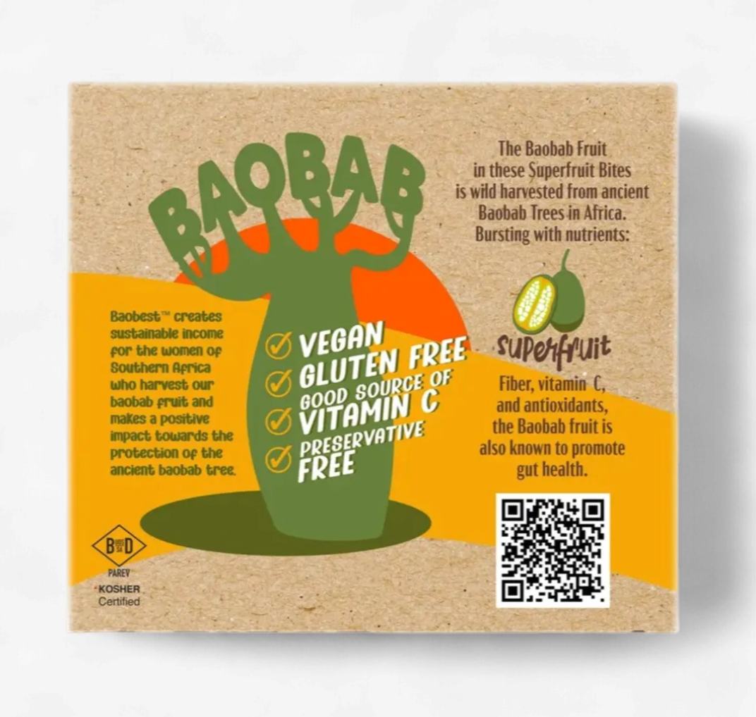 Baobab Superfruit Bites - Mixed Berry  3.5oz